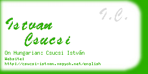 istvan csucsi business card
